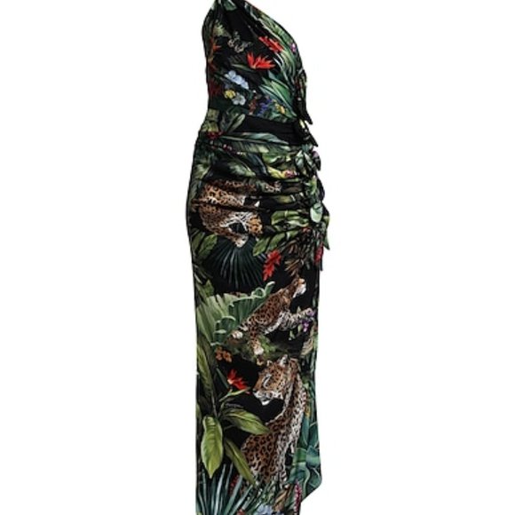 Brand New Dolce & Gabbana jungle print one shoulder dress with TAG - Picture 7 of 11